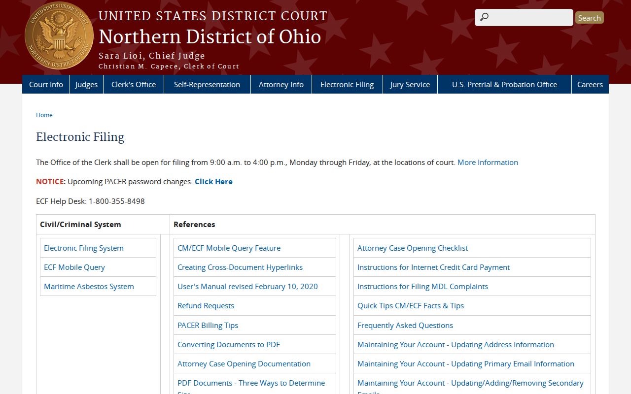 Grover Hill court records context from Northern District electronic filing information