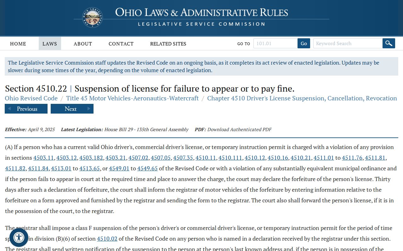 Paulding County traffic court failure-to-appear statute source